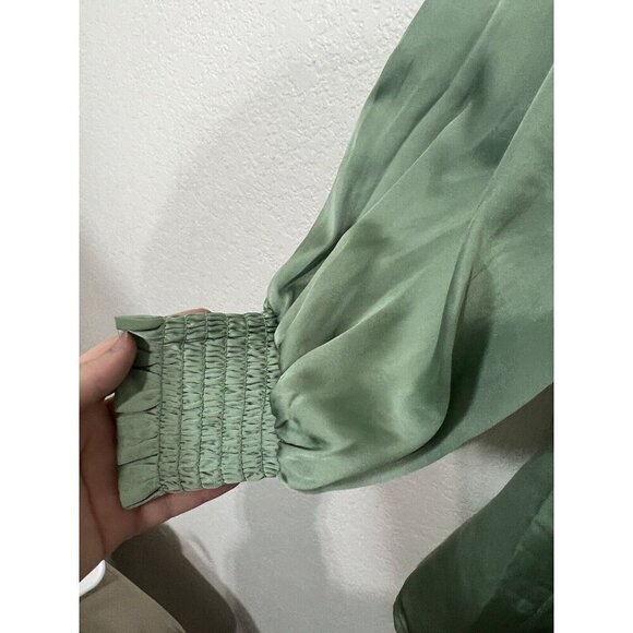 NWT Francesca’s Green Romper Pockets Mint Size Large - Picture 5 of 10